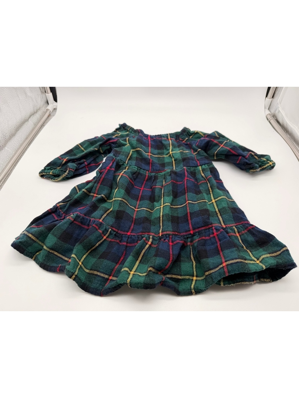 The Children's Place Girls Plaid Long Sleeve Dress 12-18m